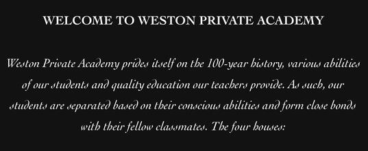 Weston Private Academy - Welcome!